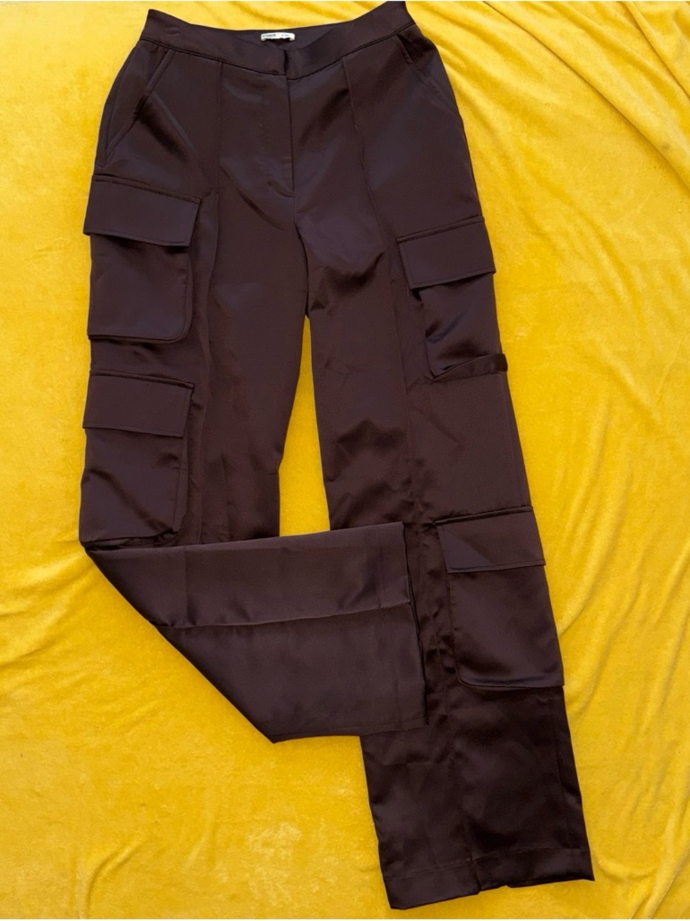 House of CB Dark Brown Cargo Wide-Leg Pants Small tall